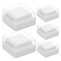HOMEMAXS  5 Pcs Office Stamp Ink Pad Fingerprint Inkless Kit Note Pads White