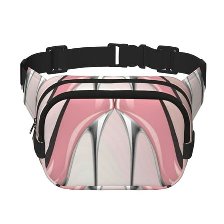 Kdxio High Heel Shoes Butterfly Crossbody Double Layer Waist Bag Belt Bag for Unisex Fanny Pack Fashion Waist Packs for Hiking Running Shopping Traveling