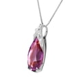 thumbnail image 2 of Galaxy Gold 5 Carat 14k 20" Solid White Gold Necklace with Pear-shaped Natural Amethyst Pendant, 2 of 3