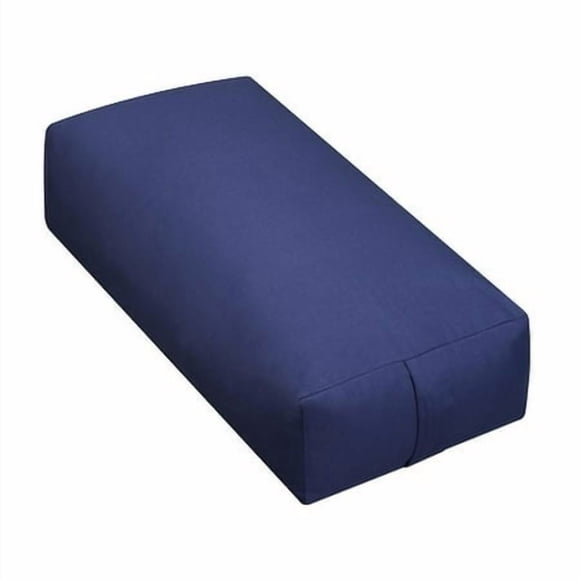 Sunshine Yoga Extra Firm Large Yoga Bolster 24"" X 12"" X 6"" Restorative Yoga Pillow With Handles And Removable Cover Rectangular Cotton Yoga Cushion For Schools And Studios Pack Of 1 Blue