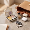 thumbnail image 6 of Small Pill Case, Travel Pill Box, Portable Pill Container for Purse or Pocket, Daily Medicine Organizer(White), 6 of 7