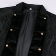 thumbnail image 5 of Fgnfyis Mens Jacket Fashion Court Retro Dress Punk Tuxedo Tailcoat Gothic Stand Collar Coats for Men Black XL, 5 of 8
