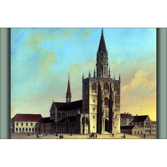 24"x36" Gallery Poster, Cathedral of Konstanz. C. DyckerhoffL. Thumling 1856
