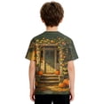 thumbnail image 5 of Grblisyd Halloween Girls boys shirts Short Sleeve T Shirts Kids Summer Tops Crewneck Pumpkin Ghost Print Tees 5-14 Years, 5 of 6