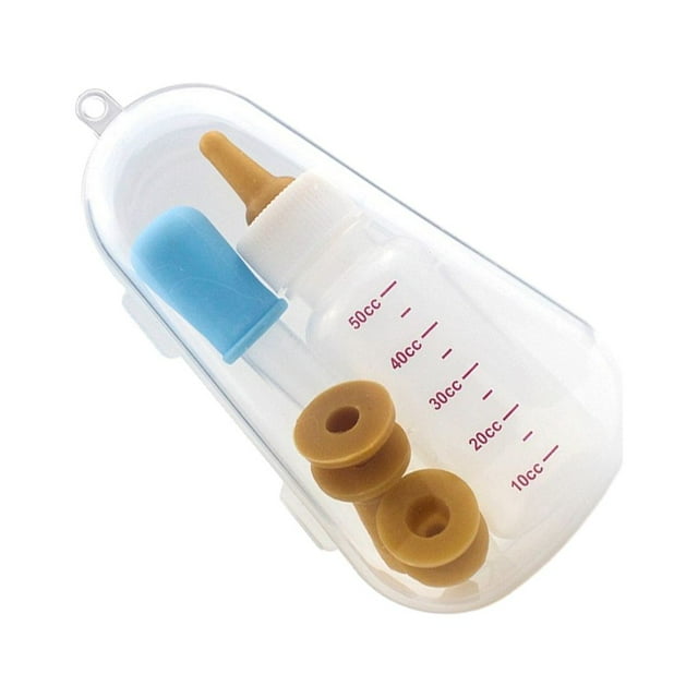 keepw Silicone Pet Nursing Bottle Kit Heating-Resistant Waterproof Replacement Pets Nipples Nursing Syringes for Kittens Type 4