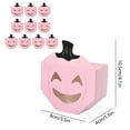 thumbnail image 2 of Halloween Pumpkin Gift Boxes, Hollow Candy Boxes, 10 PCS Paper Packaging Boxes for Cookies and Party Favors, Pink Durable Paper Material with Reinforced Bottom, 10.5x9x4cm Size, 2 of 6