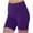 Purple, variant on Fengqque Women's Pants Summer Solid Color Stretch Beach Shorts Large Size Cotton Linen Pants Three Part Leggings, Sports Shorts, Shaping Three Part Pants S-4XL