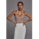 thumbnail image 3 of Vestido Bellabarnetten Cornelia Pearl Bandage Halter Beige, 3 of 10