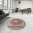 thumbnail image 4 of Ahgly Company Machine Washable Indoor Square Traditional Chestnut Brown Area Rugs, 10' Square, 4 of 7