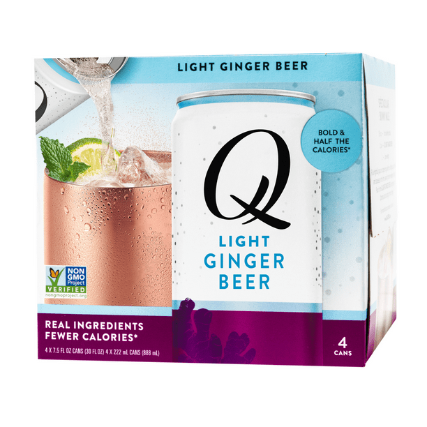 Q Light Ginger Beer 7.5 oz, 24 pack
