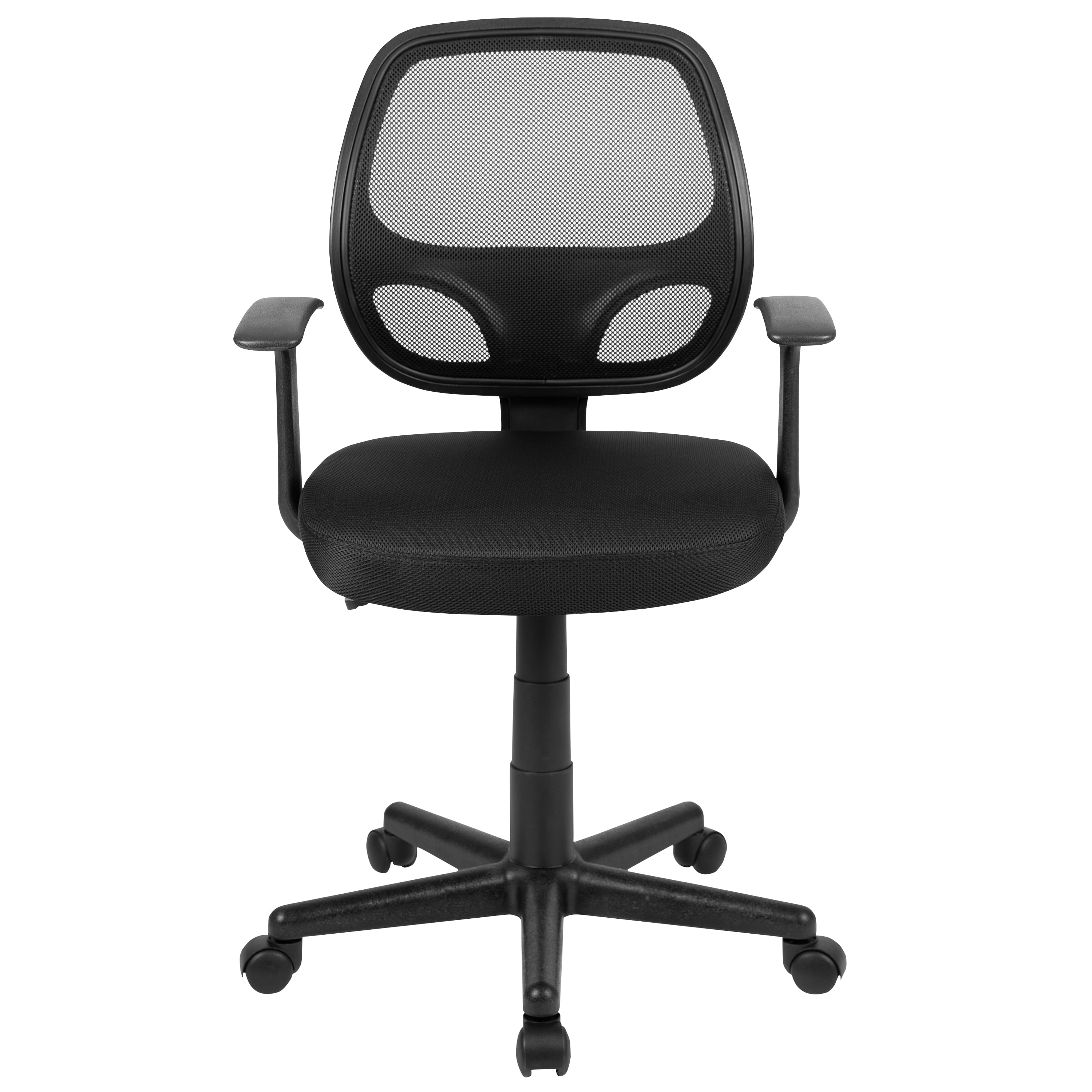 Flash Furniture Flash Fundamentals Mid-Back Black Mesh Swivel