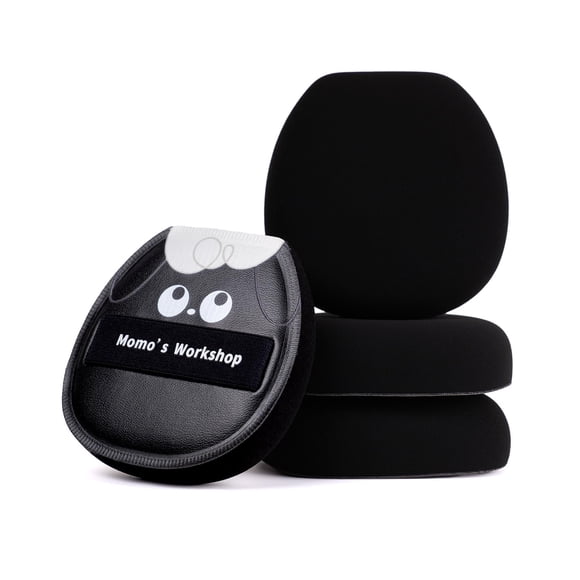 Éponges de Maquillage Mouton, Coussin d'Air, Éponges de Mélangeur de Maquillage, Cuir Motif Litchi, Mélangeur Ultra Doux pour Fond de Teint Liquide, Rubycell, Parfait pour Ailes de Nez et sous les Yeux, avec Étui de Rangement. 2 Pcs