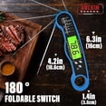 thumbnail image 3 of Meat Thermometer Digital - Fast Instant Read Food Thermometer for Cooking, Candy Making, Outside Grill, IP67 Waterproof Kitchen Thermometer with Backlight, Stocking Stuffers for Men - Blue, 3 of 6