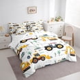 thumbnail image 3 of Manfei Cartoon Truck Tractor Twin Bedding Sets 7pcs, Kids Construction Vehicle Bedding Comforter Set, Green Tree Sheet Sets, Ultra Soft Home Decor, 3 of 8