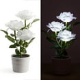 thumbnail image 1 of Fiudx Farol Solar de Rosas, Diseño Realista de Rosas, 3 Luces Led, Lámpara Solar En Maceta, Decoración Romántica para Jardín, Iluminación Exterior, Resistente a La Intemperie, 12 Horas de Iluminación, 1 of 2