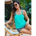 thumbnail image 4 of JYLFC Two-Piece Tummy Control Tankini Swimsuits for Women Modest Bathing Suit with Shorts, Green M, 4 of 6
