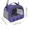 thumbnail image 3 of Small Animal Travel Carrier Portable Foldable Breathable Cage with Shoulder Strap, 31x25x29cm Lightweight & Durable for Hamsters, Parakeets & Lovebirds, Sesolution Enclosed Design for Vet, 3 of 4
