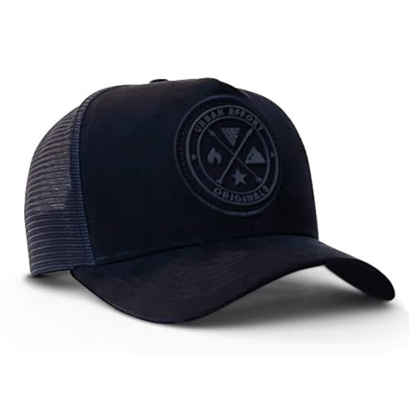 Gorra Trucker Urban Effort Mesh para hombre y mujer, color negro