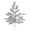 Silver, variant on Vickerman 25" White Artificial Apple Leaf Snowy Bush, 2 per bag.