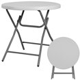thumbnail image 4 of LINJH 2PCS 32" Folding Table Indoor Outdoor Plastic Height Table for Patio Backyard, 4 of 24