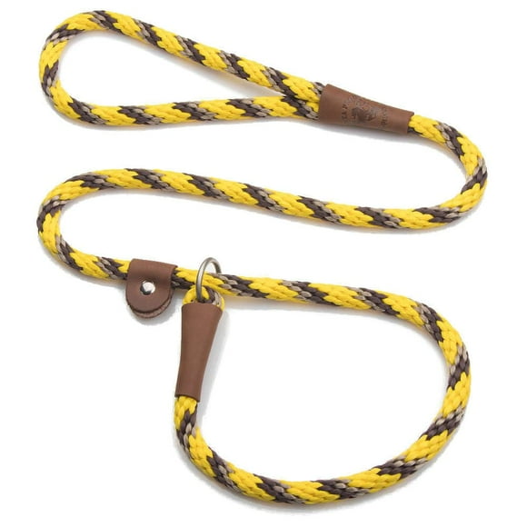 Mendota Pet Slip Leash - Dog Lead and Collar Combo - Made in The USA - Harvest, 1/2 in x 4 ft - for Large Breeds