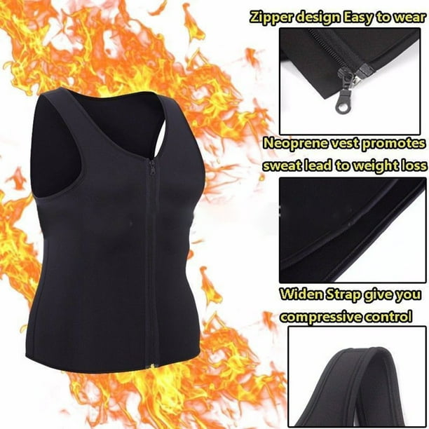 yingyy Men Body Shaper Waist Trainer Vest with Zipper Waist