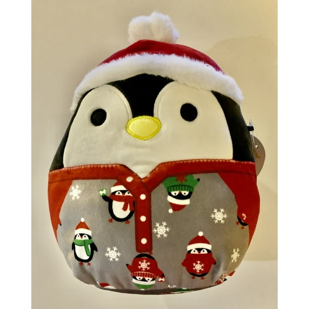Squishmallow Luna The Penguin in Christmas Pajamas, 8