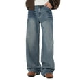 thumbnail image 2 of Jeans pour Hommes Coupe Régulière Jambe Droite Pantalon en Denim Décontracté au Design Unique Confort Couleur Unie Pantalon de Randonnée Extérieur Automne 2025 avec Poche, 2 of 9