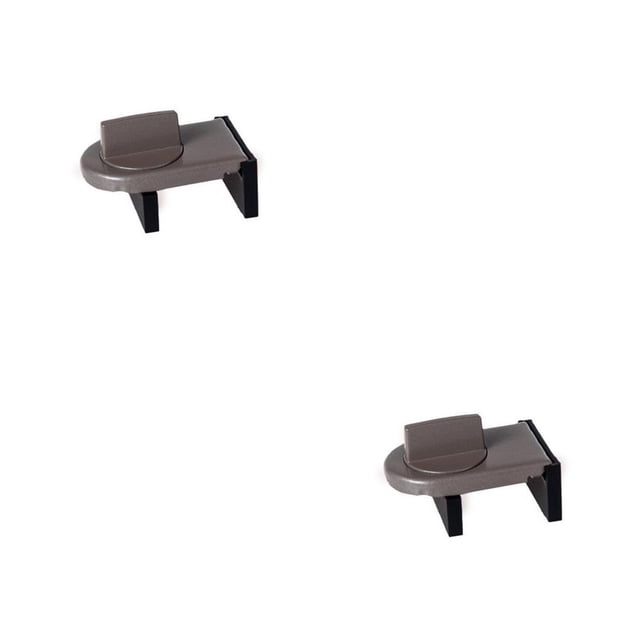 Kenally Ventana corredera Cerradura de seguridad para niños Metal ajustable Sin espacio de perforación Tope de gabinete Puertas Pestillos Hardware de Marrón 2piezas Kenally CBP491459