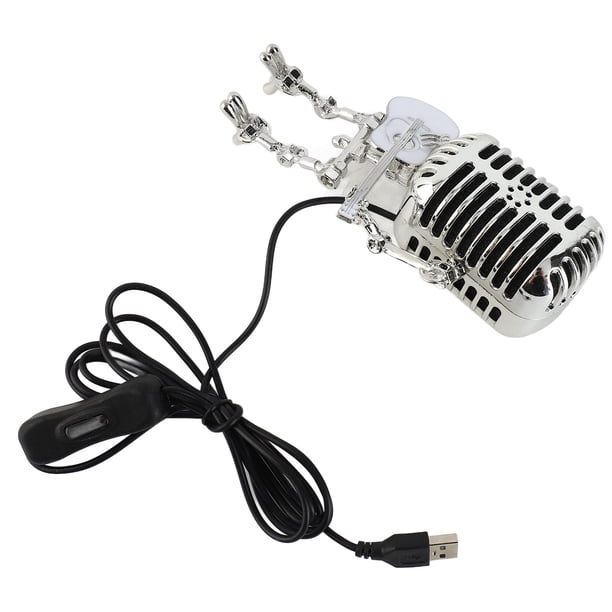 Lámpara de Robot Micrófono, Lámpara de Mesa Robot Retro para la Oficina