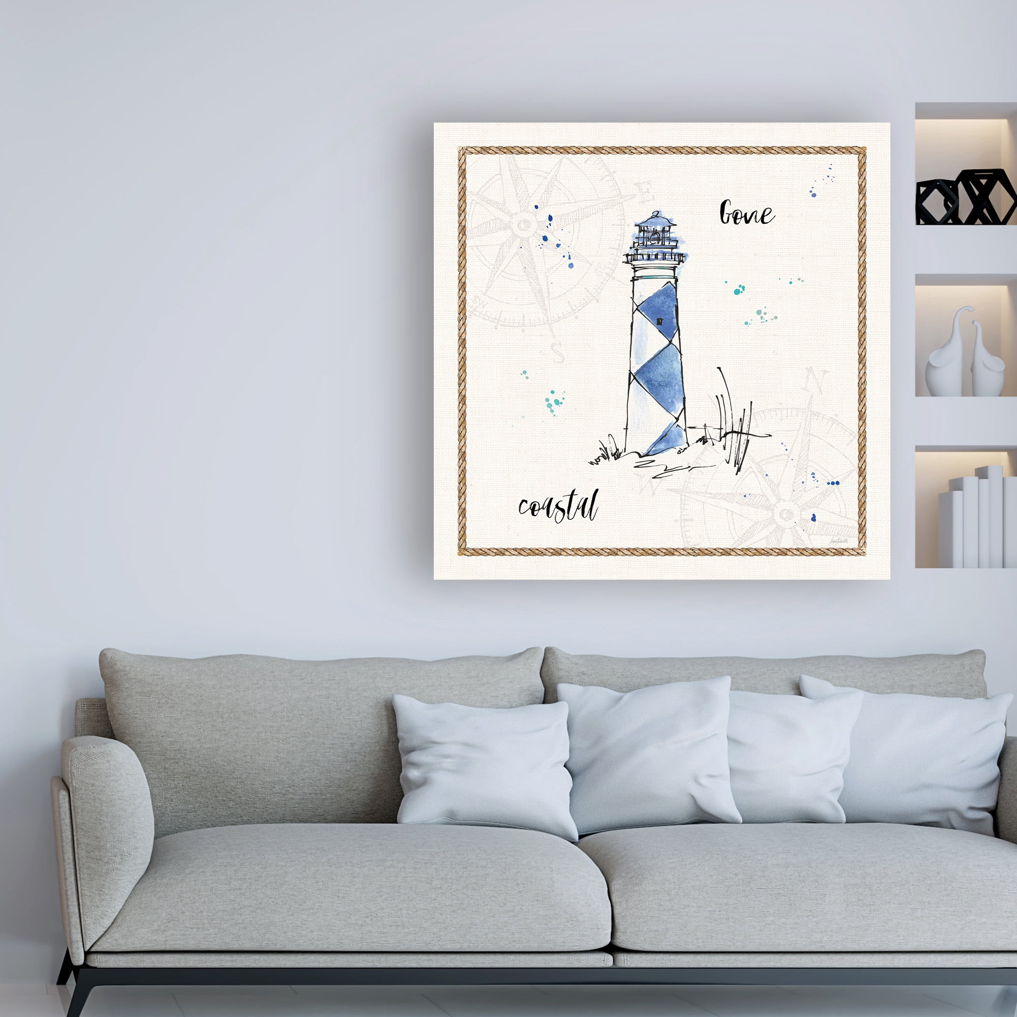 Trademark Fine Art 'Coastal Buoys IV Coastal' Canvas Art by Anne Tavoletti