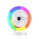 thumbnail image 1 of Billuyoard Ventilador recargable ABS fácil de limpiar con colores de luz RGB, ventilador recargable para el hogar, ventilador de escritorio Electrodomésticos blanco, 1 of 2