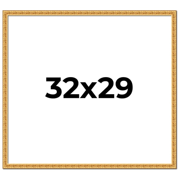 32x29 Frame Gold Real Wood Picture Frame Width 1 inches | Interior Frame Depth 0.5 inches | Edwina