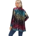 thumbnail image 2 of Veste à Sequins pour Femmes Blazer Ouvert devant Cocktail de Fête Cardigan, 2 of 5