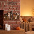 thumbnail image 4 of Lilixerw Halloween Haunted House Wooden Hanging Sign Decoration, Spooky Village Castle Pattern Wall Plaque, for Yard, Porch, Entryway and Indoor Wall Display, 7.87x4.92 inch, 4 of 5