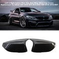 thumbnail image 2 of Left & Right Side Mirror Cover One Pair Carbon Fiber Side Door Wing Mirror Cap Covers Rear Mirror Covers Replacement for Infiniti Q50 Q50S Q70 2014-2021 Q60 QX30 2016-2021, 2 of 9