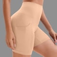thumbnail image 2 of QATAINLAV Biker Shorts for Women High Waisted Butt Lifting Shapewear Shorts Solid Casual Workout Gym Short Yoga Leggings with Pockets Beige M, 2 of 8
