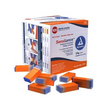 Dynarex SensiLance Safety Lancets Press 26 Gauge (100/Pack)