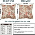thumbnail image 5 of Vintage Floral Bird Pillow Covers 18x18 Inch Set of 2 Burnt Orange Coral Flowers Leaves Decorative Throw Pillows For Couch Chinoiserie Square Pillow Cases Home Decor For Sofa Bed Porch Room Outdoor, 5 of 6