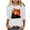 01-halloween shirt-White, variant on VKOYWKM Women Halloween Tops 3/4 Sleeve Halloween Pumpkin Bat Graphic T Shirt Crew Neck Halloween Party Tops Funny Print Tees