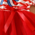 thumbnail image 4 of Byoo Toddler Girls' Patriotic Stars Stripes Tutu Dress 4th of July Bow Accent Tulle Fit-and-Flare Dresses Independence Day Clothes ，5-6 T, 4 of 9