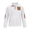 thumbnail image 4 of hopeusince Men's Slim Fit Long Sleeve Turtleneck Zipper Sweatshirt with Pocket White XL, 4 of 6