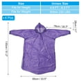 thumbnail image 2 of Uxcell Rain Ponchos, 4 Pack Disposable Rain Coat for Hiking Outdoor Activities, Purple, 2 of 6