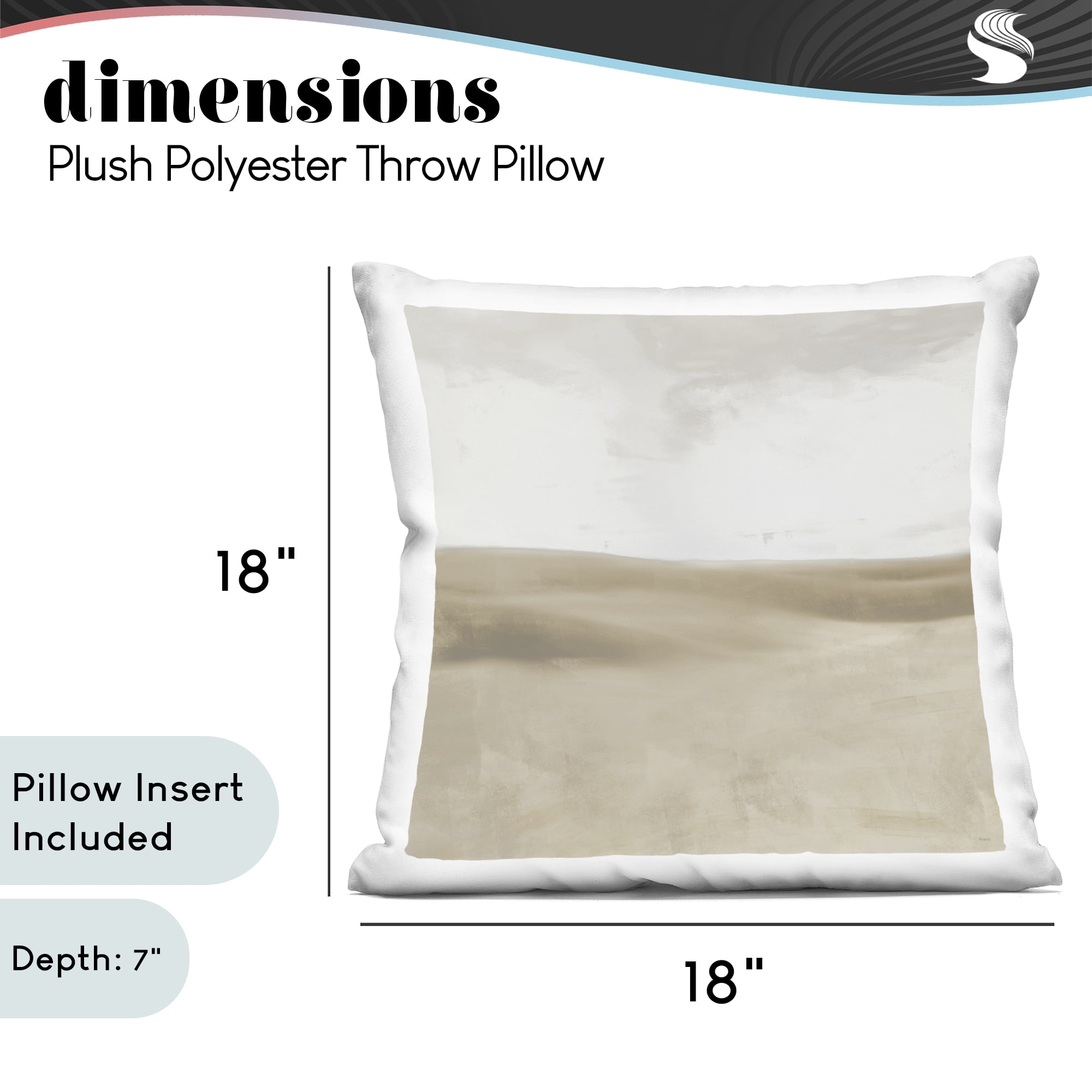 Stupell Industries Smooth Neutral Hills Decorative Printed Throw Pillow, design by Dan Meneely