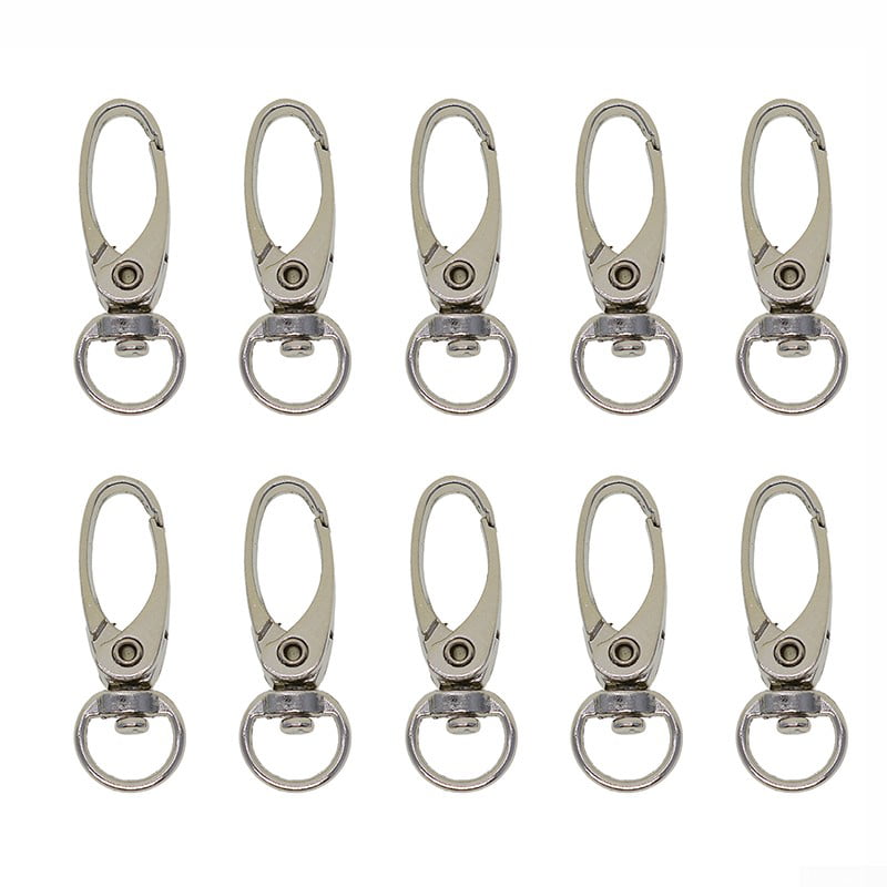 Split Ring Pack of 10 Trigger Clasp Swivel Clip Key Ring Bag Charms Finding 