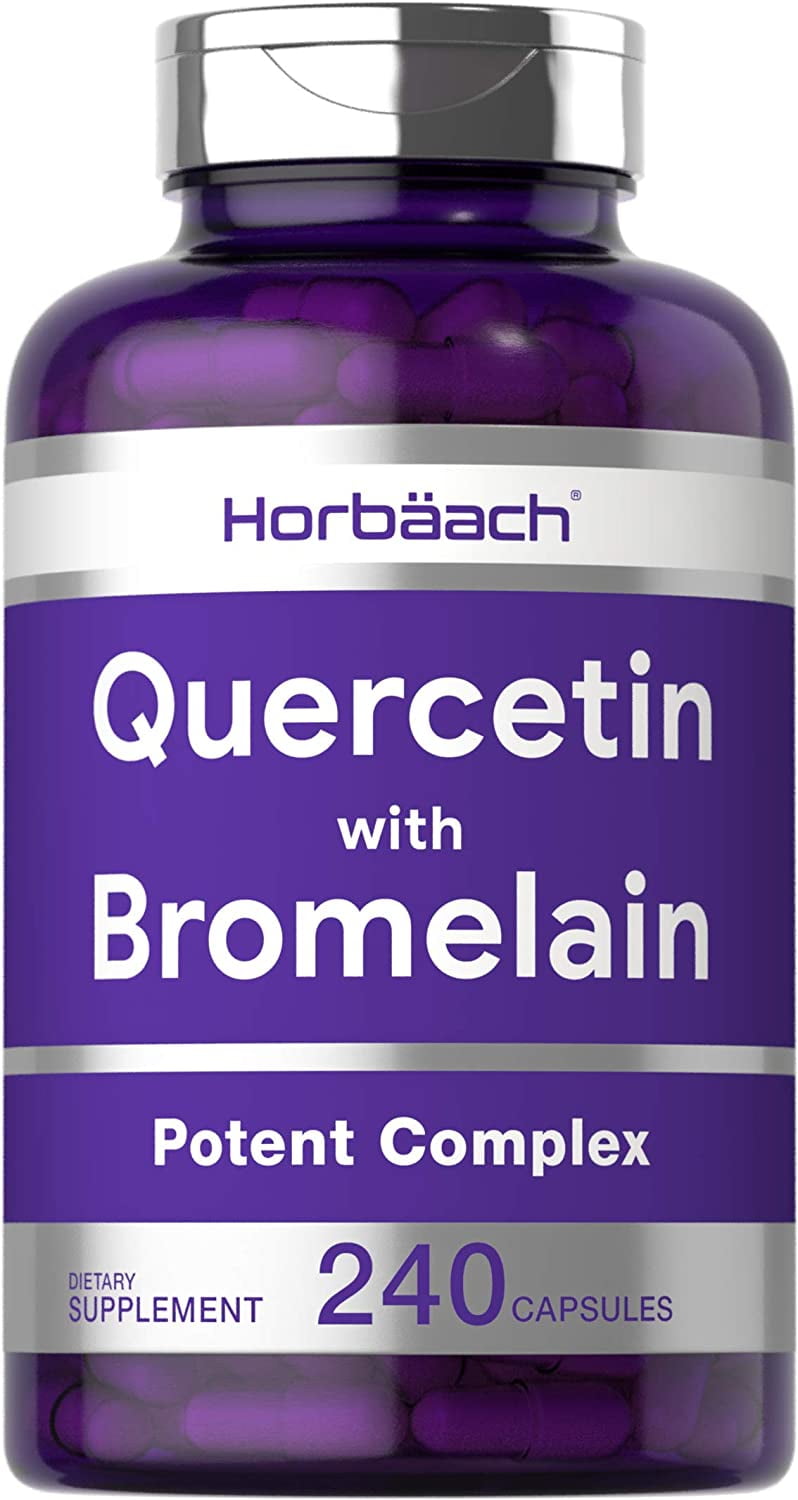 Quercetin Bromelain Supplement 240 Capsules NonGMO and Gluten Free