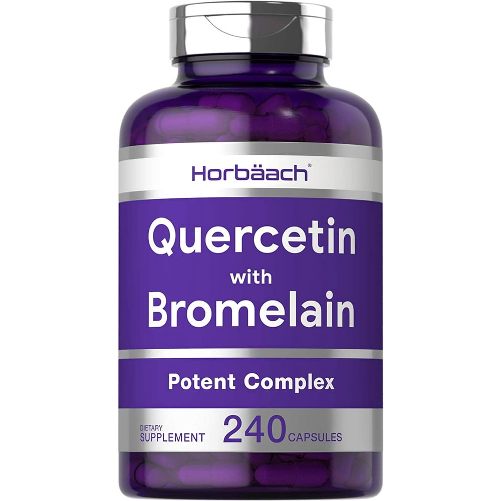 Quercetin Bromelain Supplement 240 Capsules NonGMO and Gluten Free