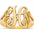 thumbnail image 1 of 10K Yellow Gold 10Ky Polished Monogram Ring (Size 7) Made In United States -Jewelry By Sweet Pea, 1 of 6