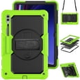 thumbnail image 1 of XYX For Samsung Galaxy Tab S10 Ultra/S9 Ultra/S8 Ultra Case 14.6 inch, 360 Rotating Shockproof Cover with Stand, Screen Protector, Shoulder Strap (SM-X920/X910/X900), Lime, 1 of 7