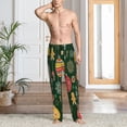 thumbnail image 5 of Uemuo Christmas Pattern Men's Wide Leg Palazzo Lounge Pants with Pockets Light Weight Loose Comfy Casual Pajama Pants-Medium, 5 of 9